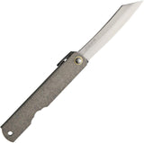 Higonokami Knives No 9 Gray Folding Pocket Knife Blue Paper Steel Blade