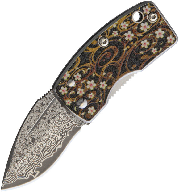 G.Sakai Money Clip Framelock Folding Damascus Knife 11609