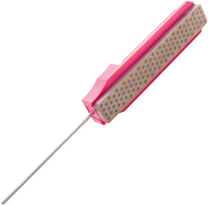 Gatco Fine Diamond Hone Pink ABS 8.5" Four Sided Knife Sharpening Rod 16003