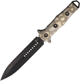 Heretic Knives Nephilim Flame Titanium Elmax Steel Fixed Blade Knife 0036CFTI