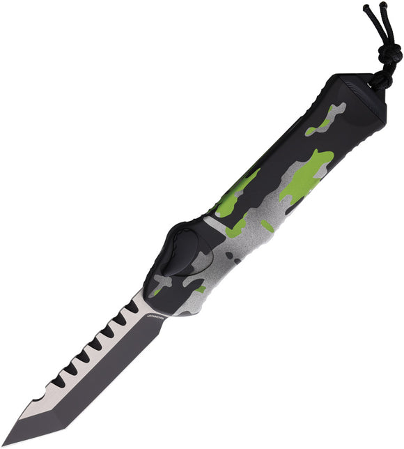Heretic Knives Automatic Hydra Knife OTF Camo Aluminum MagnaCut Tanto Blade 00610AHCAMO