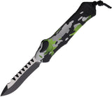 Heretic Knives Automatic Hydra Knife OTF Camo Aluminum MagnaCut Recurve Blade 00810AHCAMO