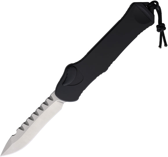 Heretic Knives Automatic Hydra Knife OTF Black Aluminum CPM-MagnaCut Recurve Blade 0081A