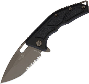 Heretic Knives Medusa Linerlock Black Combo CPM S35VN Folding Knife 94bfde