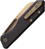 Heretic Knives Jinn Slip Joint Carbon Fiber Folding Bronze MagnaCut Pocket Knife 0137A