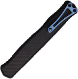 Heretic Knives Automatic Cleric II Knife OTF Carbon Fiber CPM-MagnaCut Tanto Blade 0196ACFBLU