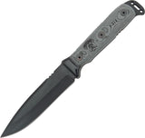 TOPS 10" Mohawk Hunter Fixed Carbon Steel Blade Black Micarta Handle Knife