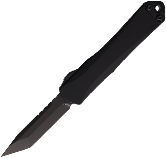 Heretic Knives Automatic Maticore S OTF Knife Black Aluminum CPM-MagnaCut Tanto Blade 0236AT