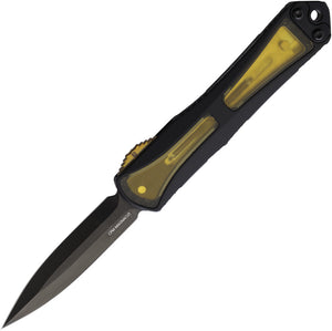 Heretic Knives Automatic Manticore S Knife OTF Black Aluminum & Ultem MagnaCut Blade 0246AULTEM