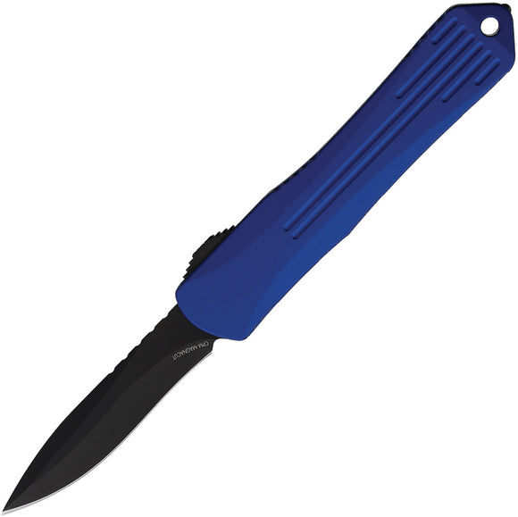 Heretic Knives Automatic Manticore S Knife OTF Blue Aluminum & CF CPM-MagnaCut 0256ABLUCF