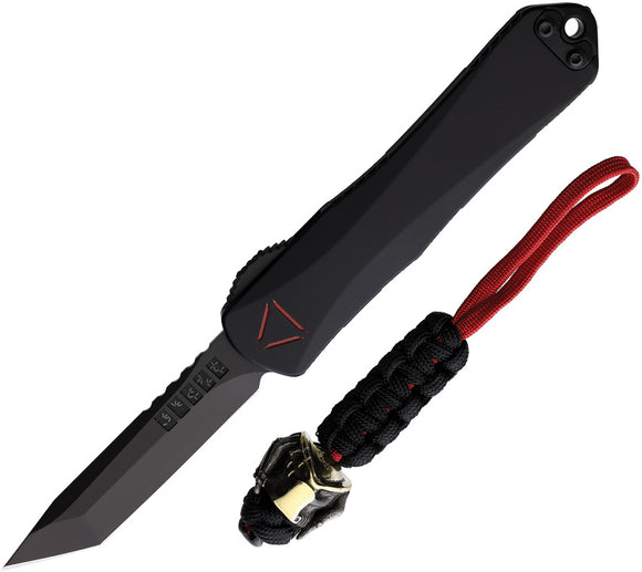 Heretic Knives Automatic Manticore E OTF Knife Black Aluminum CPM-MagnaCut Blade 0276APREDC