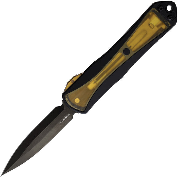 Heretic Knives Automatic Manticore E OTF Knife Black Aluminum & Ultem CPM-MagnaCut Blade 0286AU