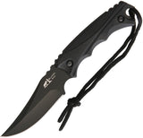 Frost Cutlery Black Hills Bushmaster Fixed Blade Black Handle Knife