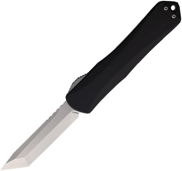 Heretic Knives Automatic Manticore X Knife OTF Black Aluminum MagnaCut Tanto Blade 0312A