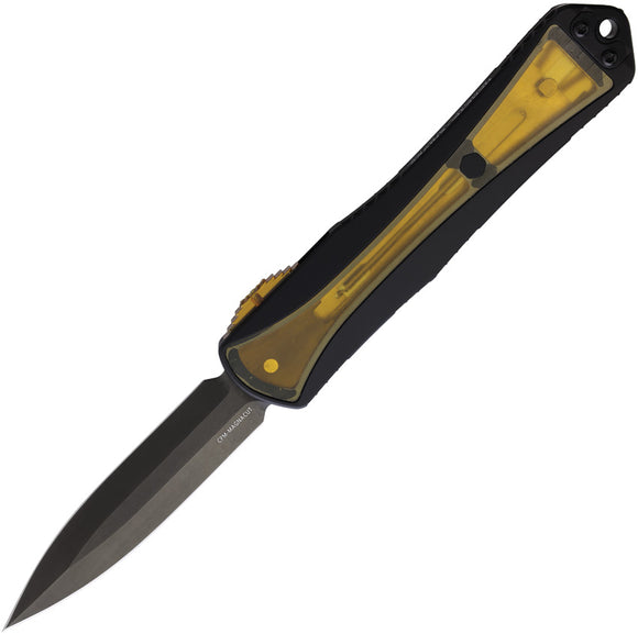 Heretic Knives Automatic Manticore X Knife OTF Black Aluminum & Ultem CPM-MagnaCut Blade 0326AULTEM