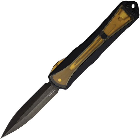 Heretic Knives Automatic Manticore X OTF Knife Black Aluminum & Ultem CPM-MagnaCut Blade 0326AU