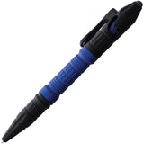 Heretic Knives Thoth Black & Blue Aluminum Bolt Action Tactical Pen 038ALBLU