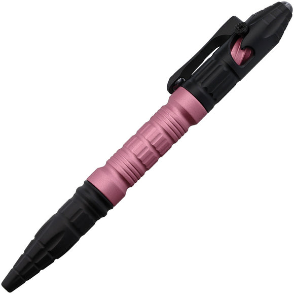 Heretic Knives Thoth Pink & Black Aluminum Bolt Action Tactical Pen 038ALPINK