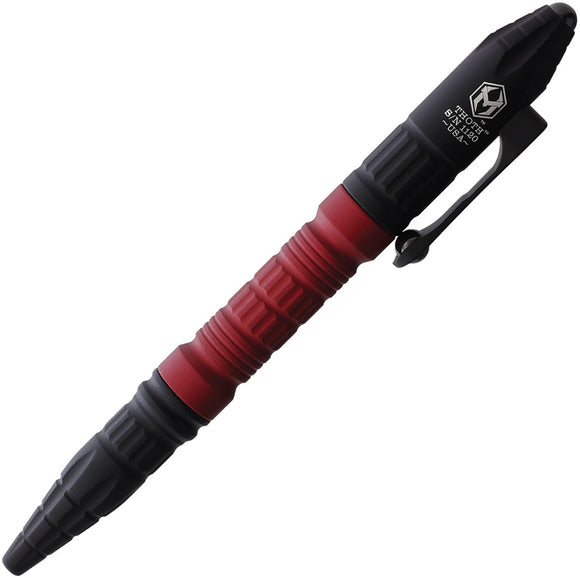 Heretic Knives Thoth Red & Black Aluminum Bolt Action Tactical Pen 038ALRD