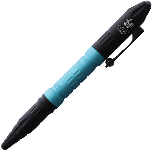 Heretic Knives Thoth Turquoise & Black Aluminum Bolt Action Tactical Pen 038ALTQ