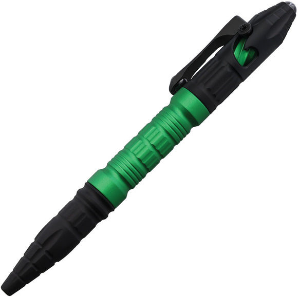 Heretic Knives Thoth Green & Black Aluminum Bolt Action Tactical Pen 038ALTXGRN