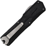 Heretic Knives Automatic Colossus Knife OTF Black Aluminum Serrated MagnaCut Blade 0402C