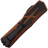 Heretic Knives Automatic Colossus Knife OTF Brown Aluminum CPM-MagnaCut Blade 0406ARB