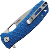 Honey Badger Knives Medium Linerlock Blue GRN Folding 8Cr13MoV Knife 1017