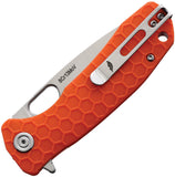Honey Badger Knives Medium Linerlock Orange GRN Folding 8Cr13MoV Knife 1019