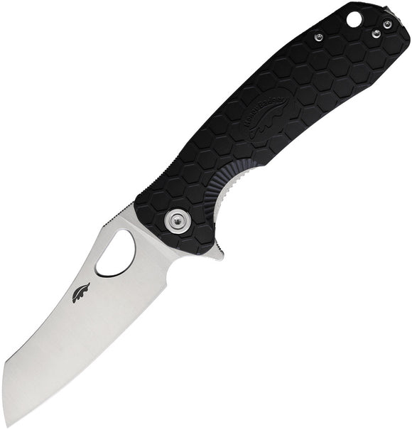 Honey Badger Knives Large Black Warncleaver Linerlock Folding Knife 1031