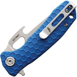 Honey Badger Knives Small Easy Open Linerlock Blue Folding 8Cr13MoV Pocket Knife 1074