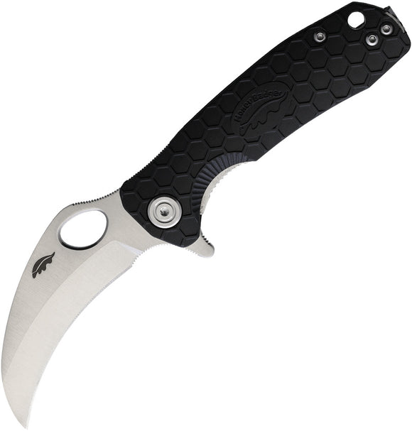 Honey Badger Knives Small Claw Black Linerlock Folding Knife 1141