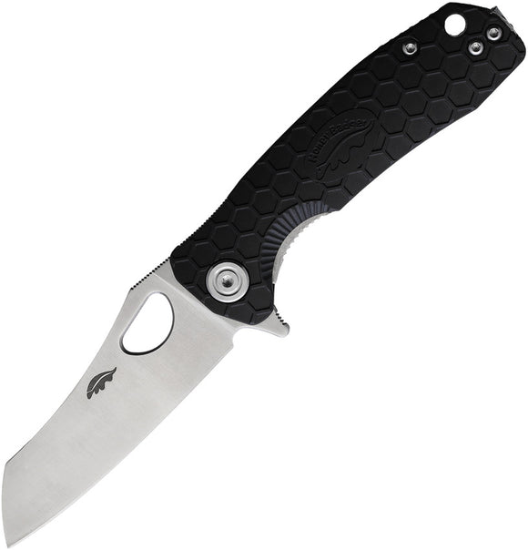 Honey Badger Knives Warncleaver Small Black Linerlock D2 Folding Knife 1167