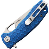 Honey Badger Knives Small Leaf Linerlock Blue Folding 8Cr13MoV Pocket Knife 1311