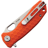Honey Badger Knives Small Leaf Linerlock Orange Folding 8Cr13MoV Knife 1313