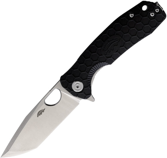 Honey Badger Knives Pocket Knife Medium Linerlock Black Folding Tanto 1331