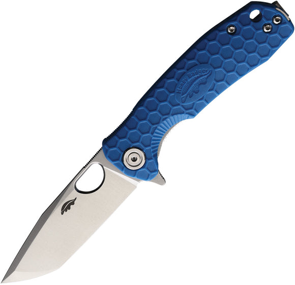 Honey Badger Knives Small Linerlock Pocket Knife Blue GRN Folding 8Cr13MoV 1344