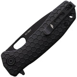 Honey Badger Knives Medium Linerlock Pocket Knife Black GRN Folding 8Cr13 1348