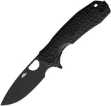 Honey Badger Knives Medium Linerlock Pocket Knife Black GRN Folding 8Cr13 1348