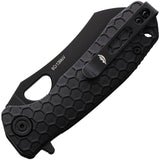 Honey Badger Knives Small Linerlock Pocket Knife Black GRN Folding 8Cr13MoV 1355