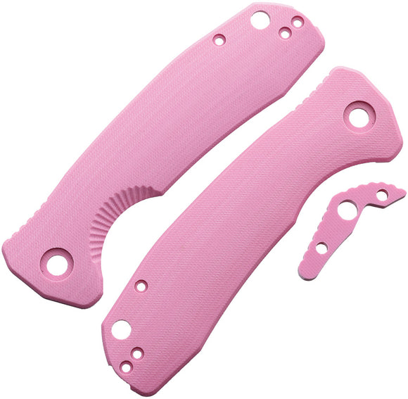 Honey Badger Knives Large Linerlock Pink G10 3pc Knife Handle Scales Set 4020