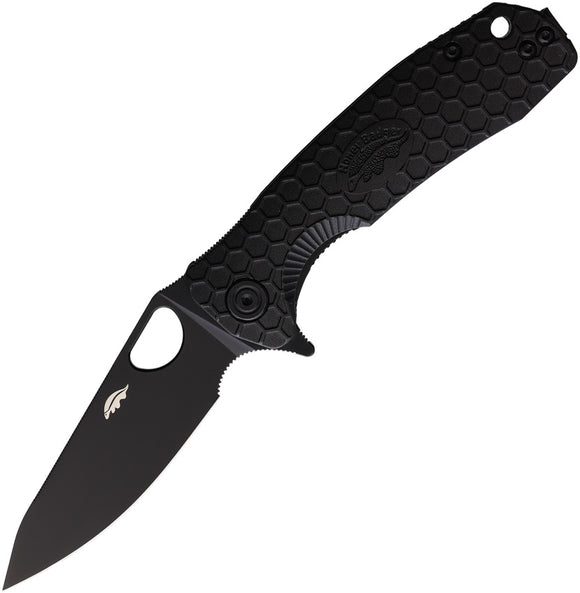 Honey Badger Knives Medium Leaf Linerlock Black Folding D2 Steel Pocket Knife 4027
