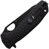 Honey Badger Knives Medium Leaf Linerlock Black Folding D2 Steel Pocket Knife 4027