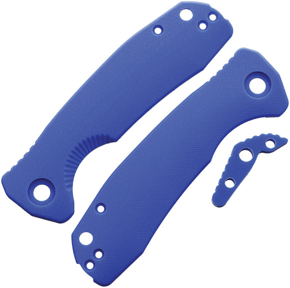 Honey Badger Knives Medium Linerlock Blue G10 3pc Knife Handle Scales Set 4039