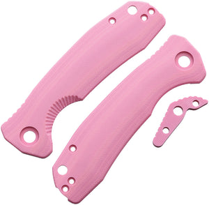 Honey Badger Knives Medium Linerlock Handle Pink G10 Knife Handle Scales Set 4040