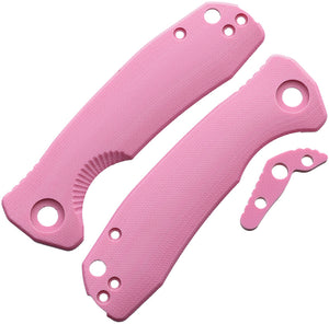 Honey Badger Knives Small Linerlock Pink G10 Smooth Handle Scales 4060