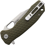 Honey Badger Knives Large Linerlock Green GFN Folding Pocket Knife 4065