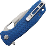 Honey Badger Knives Large Linerlock Blue GFN Folding Pocket Knife 4066