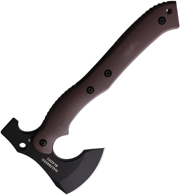 Halfbreed Blades Compact Brown & Black G10 K110 Steel Rescue Axe CRA01BDE