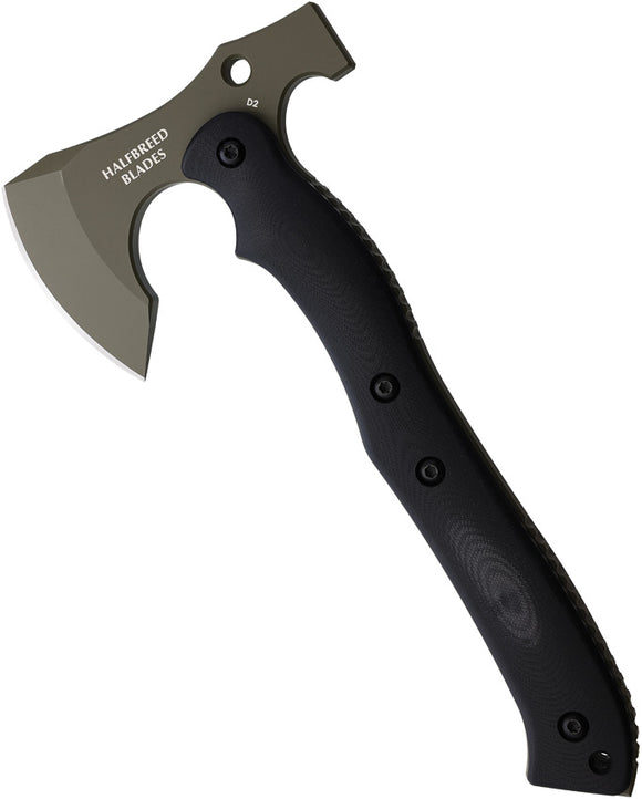 Halfbreed Blades Compact Doutone Black G10 K110 Steel Rescue Axe CRA01BO